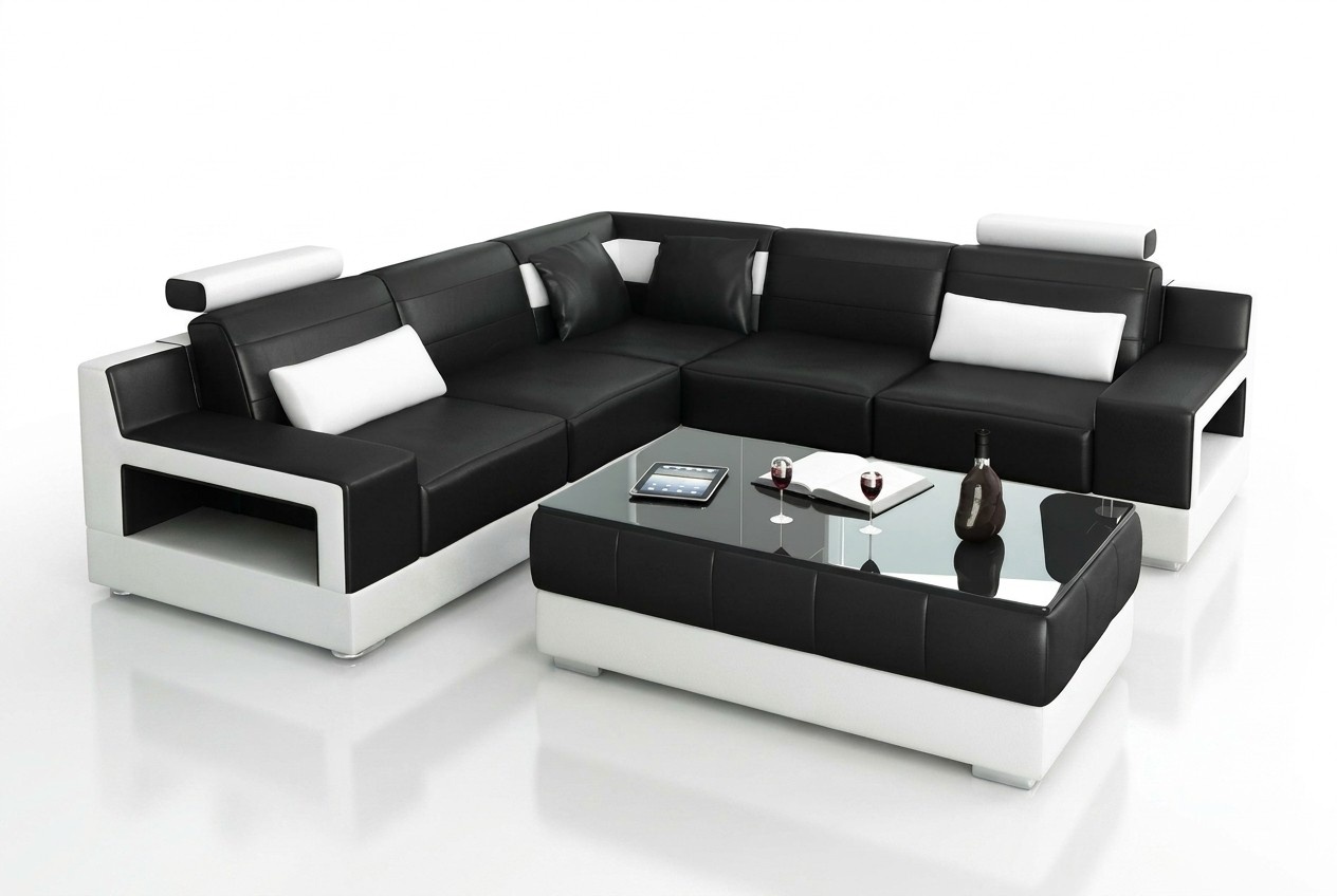 wohnzimmer Leder xxl couch landschaft sofa moderne designer eckpolster