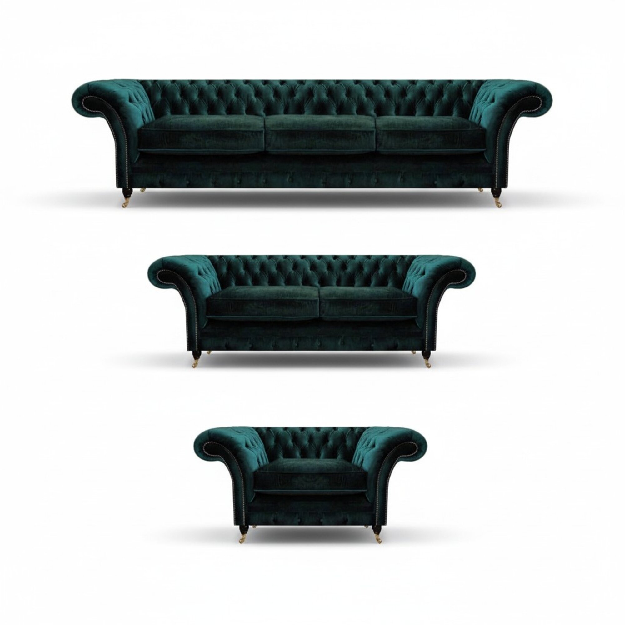 Wohnzimmer Luxus Einrichtung Komplett Sofas Couchen Chesterfield Polster 3+2+1