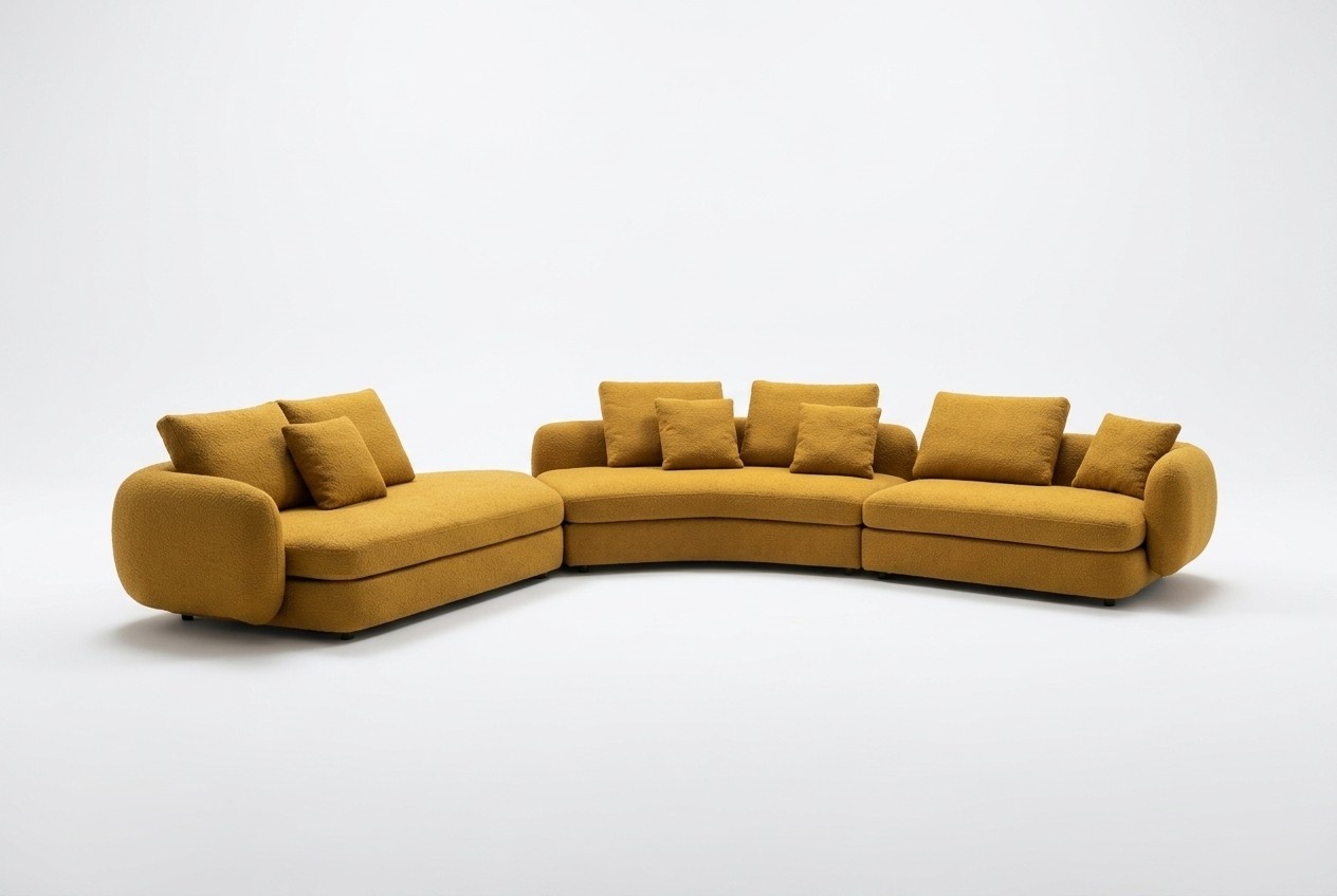 Wohnzimmer Luxus Möbel Ecksofa L Form Couch Design Polsterung Textil