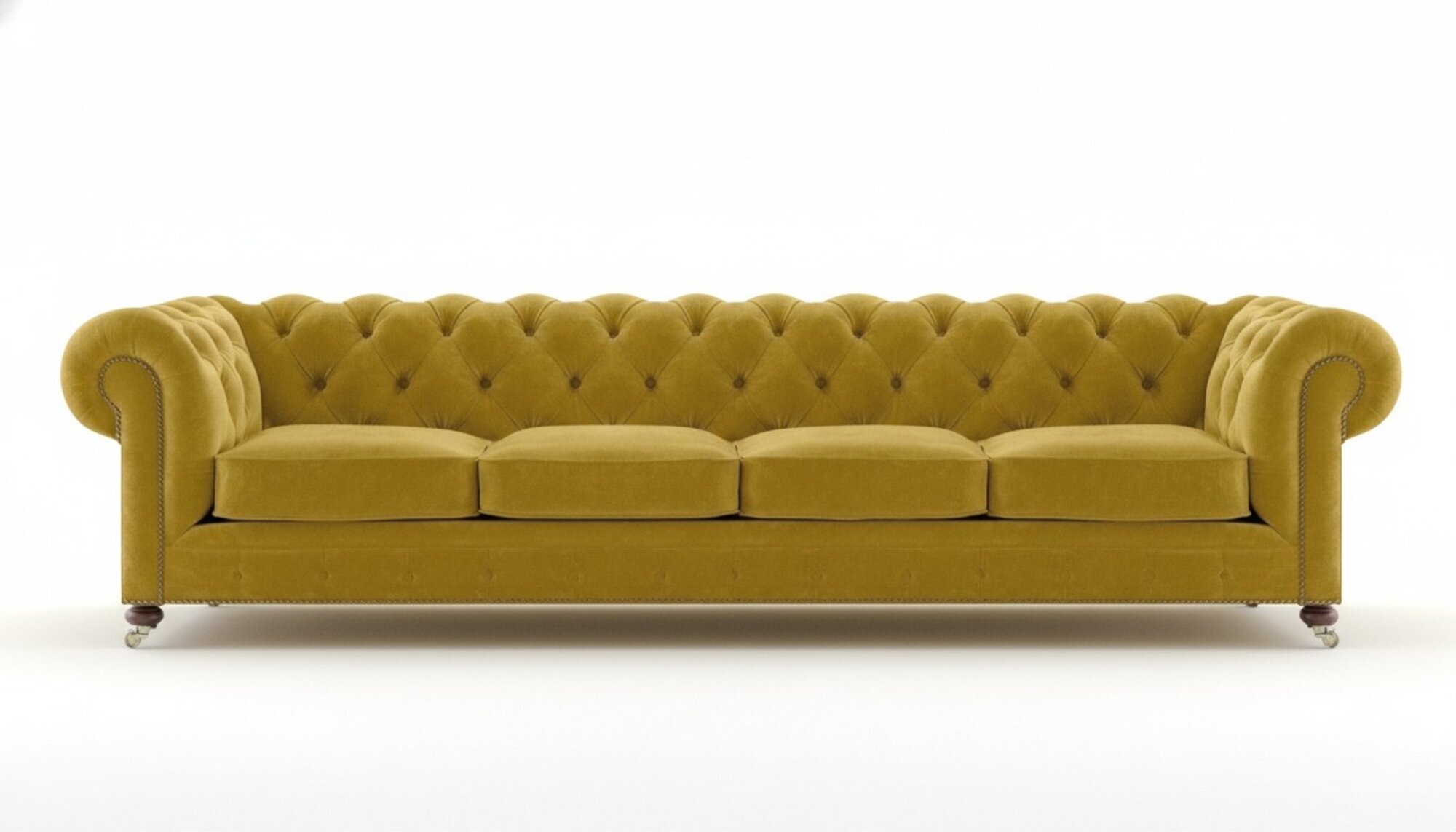 Wohnzimmer Luxus Viersitzer Sofa Couch Modern Chesterfield Textil Möbel