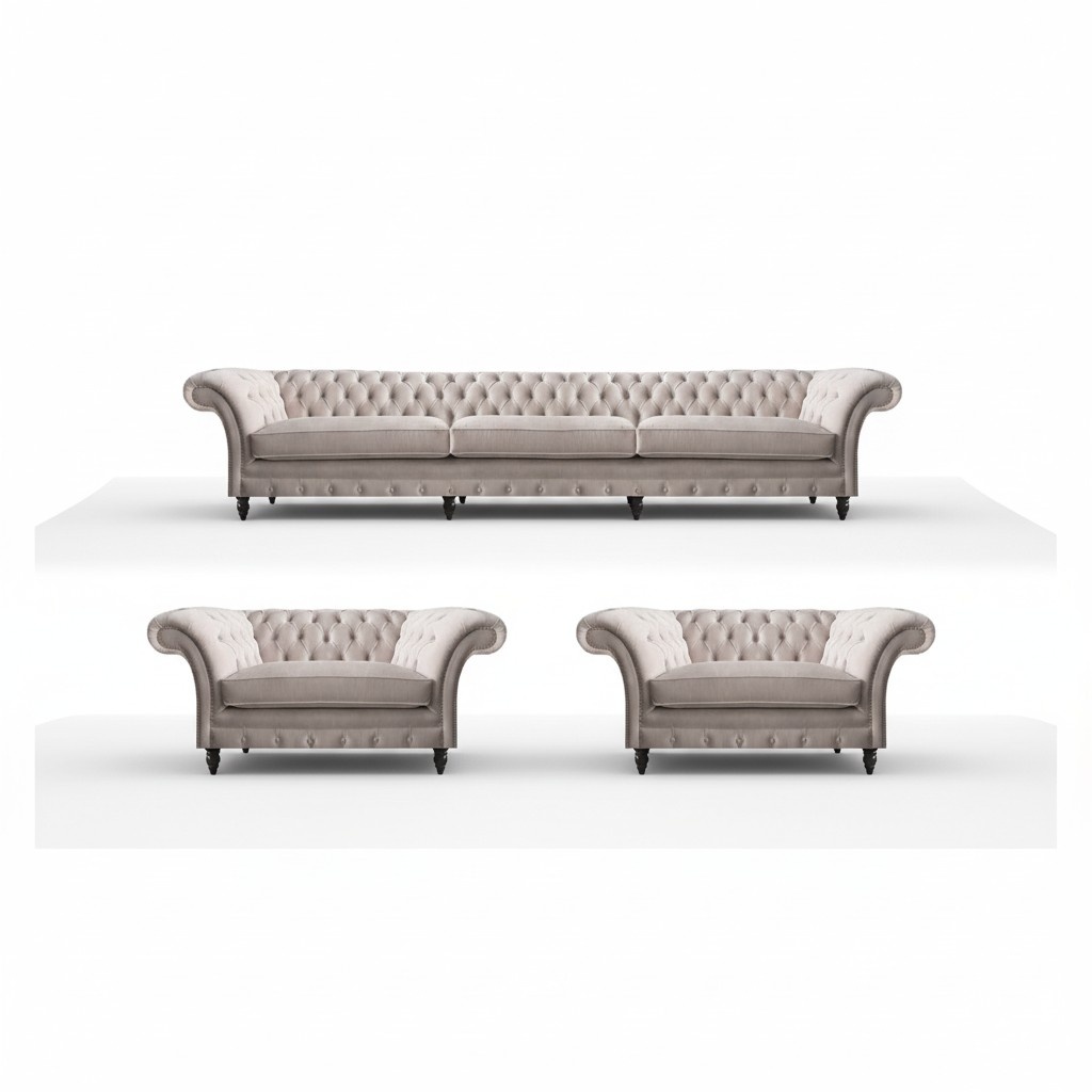 Wohnzimmer Modern Polstermöbel 3tlg Sofas Set Neu Einrichtung Chesterfield