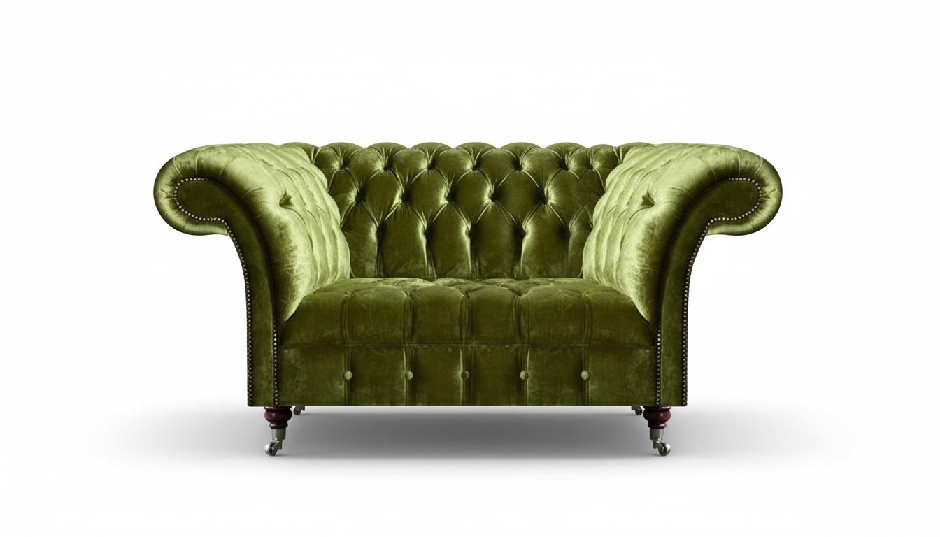 Wohnzimmer Moderne Design Zweisitzer Sofa Couch Grün Luxus Möbel