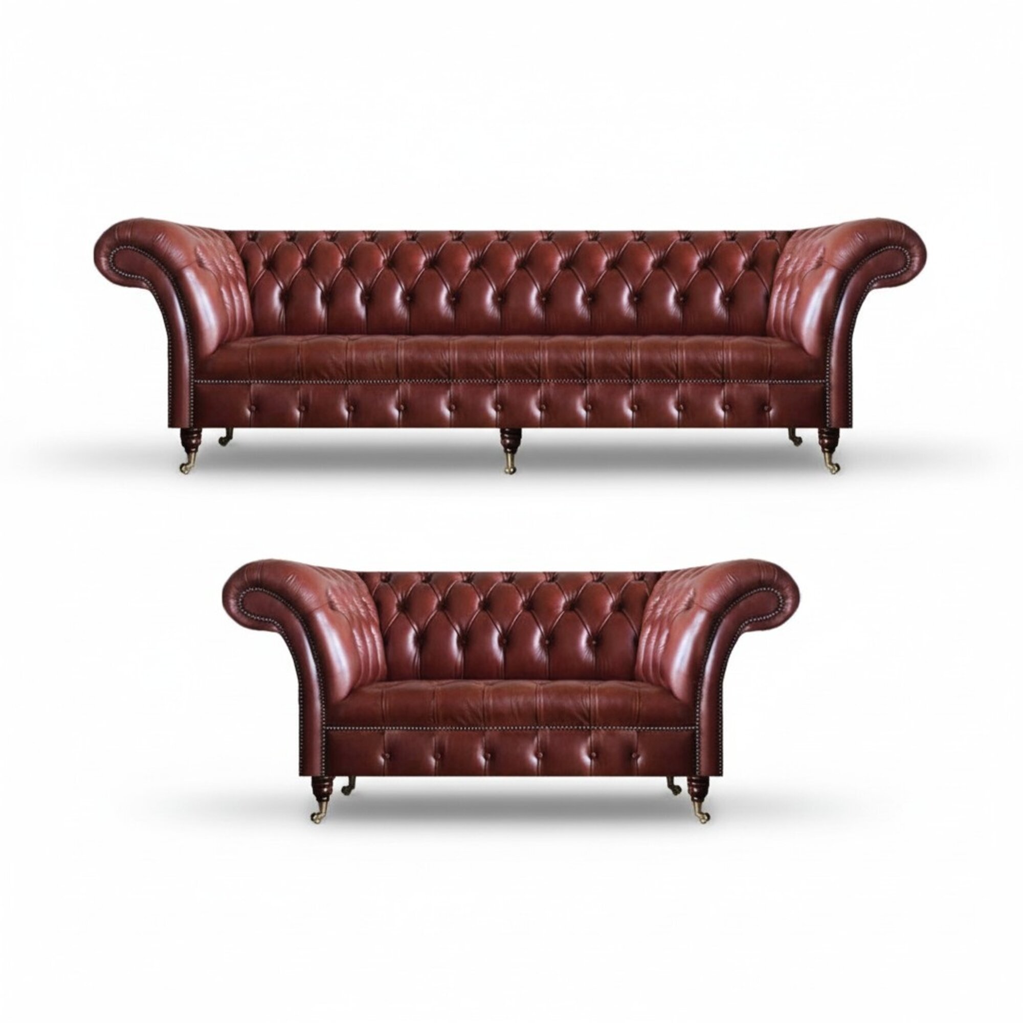 Wohnzimmer Moderne Leder Komplett Sofagarnitur 3+2 Sitzer Polstermöbel