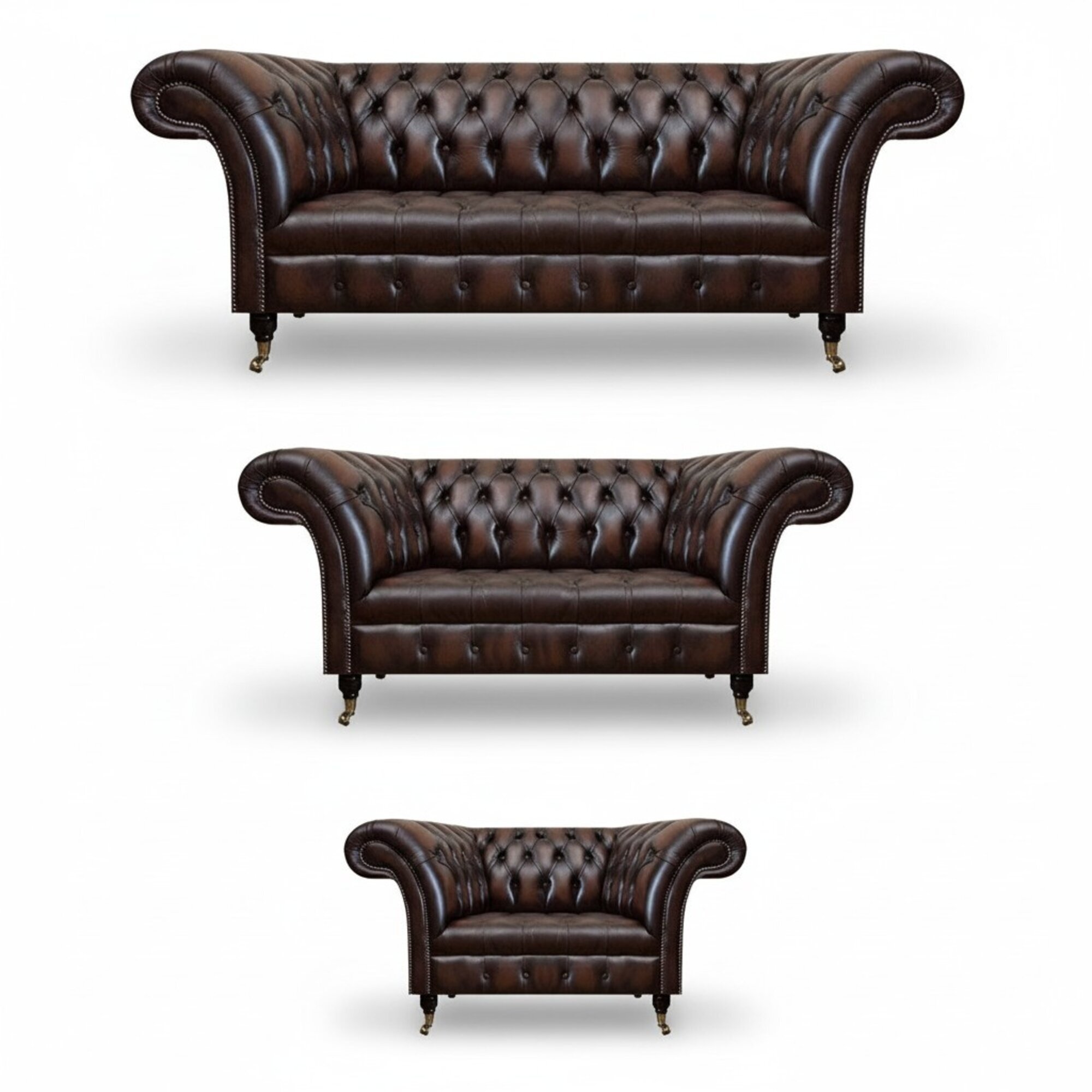 Wohnzimmer Polstermöbel Chesterfield Sofas Couch Leder Luxus Sofa Set