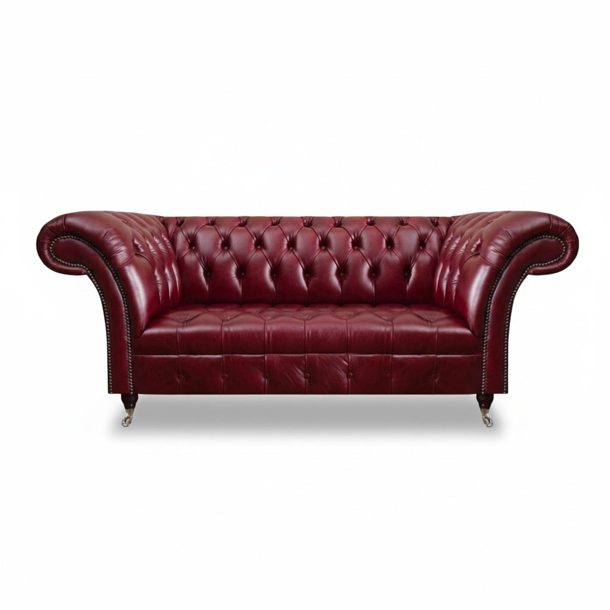 Wohnzimmer Roter Leder Chesterfield Zweisitzer Polstercouchen Edle Möbel