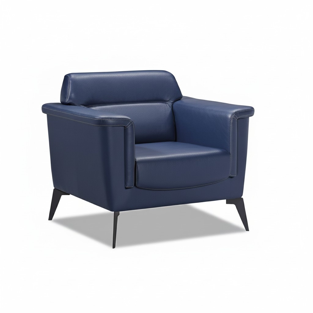 Wohnzimmer Sessel 1 Sitzer Moderne Design Elegantes Möbel Blau Luxus