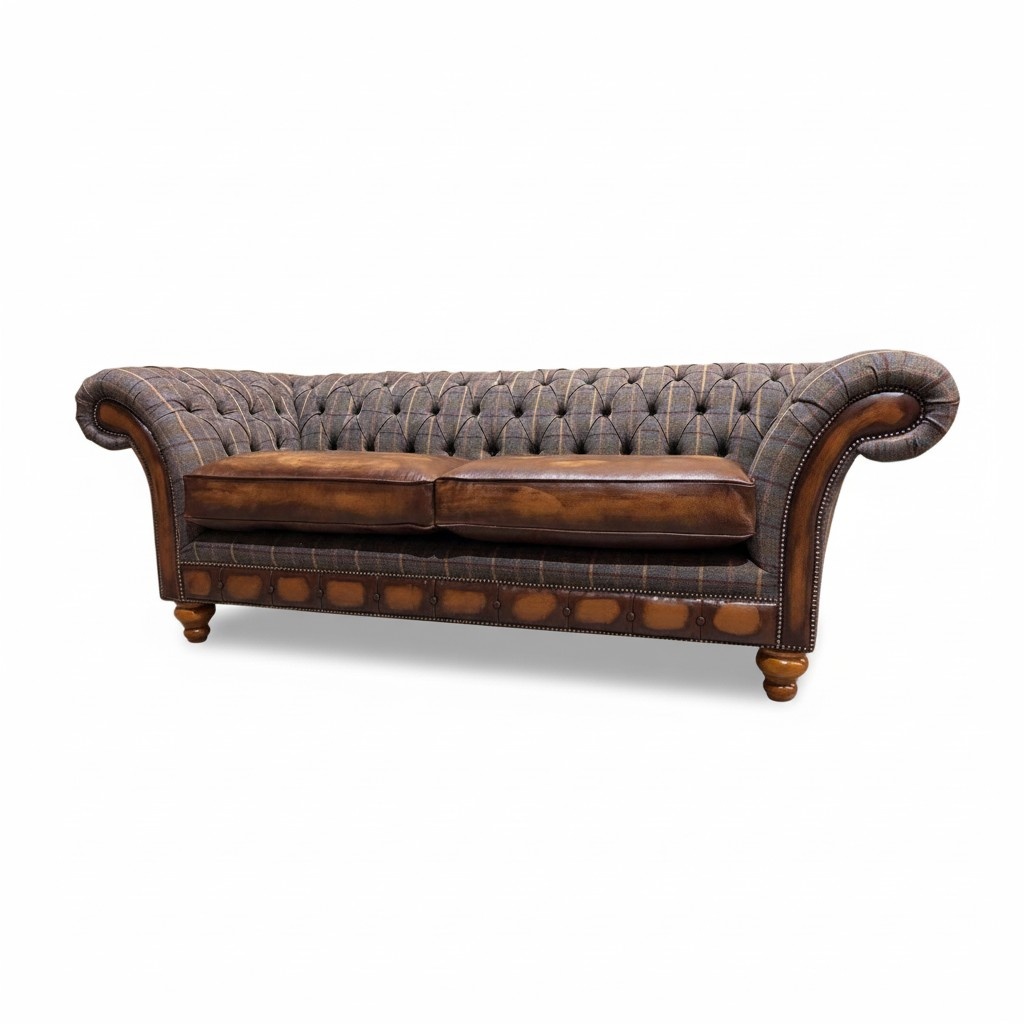 Wohnzimmer Sofa 3 Sitzer Design Stil Möbel Chesterfield Sofas Grau