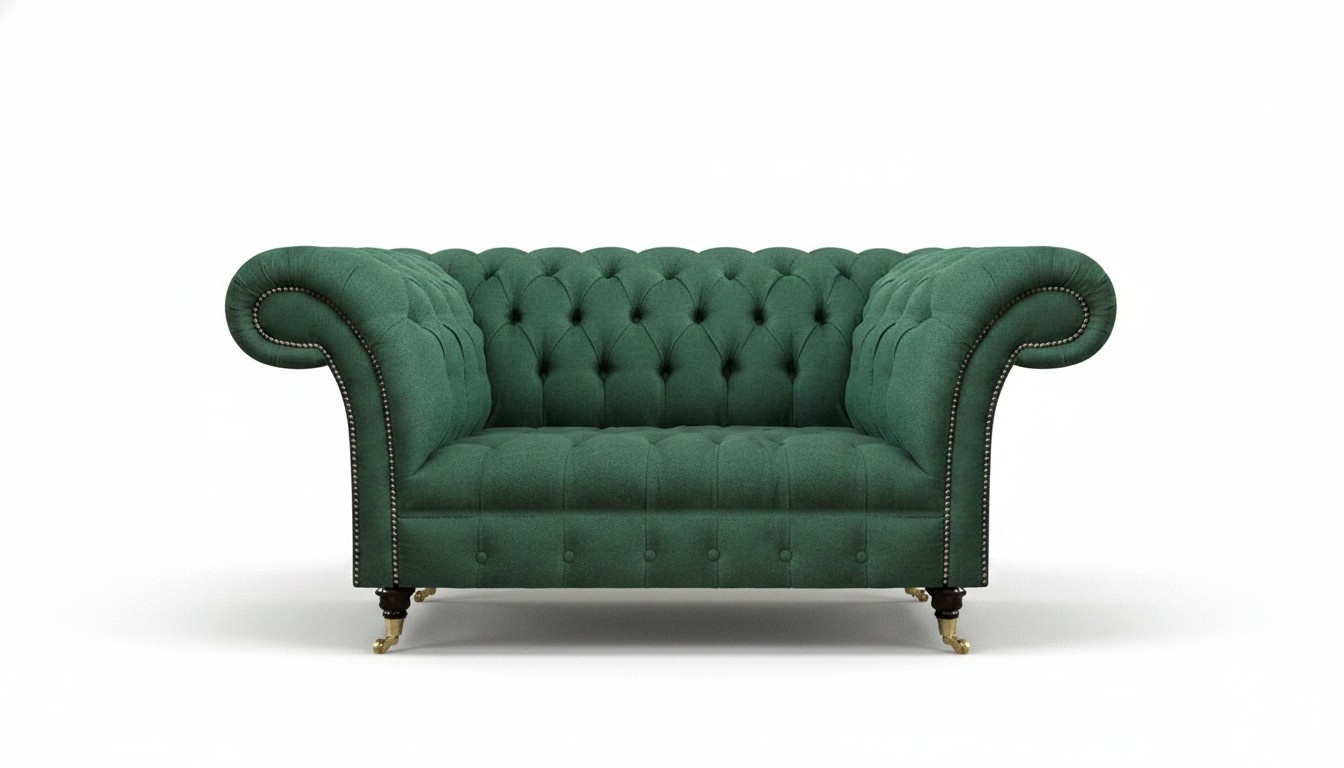 Wohnzimmer Sofa Grün Zweisitzer Sofas Polstermöbel Chesterfield Neu