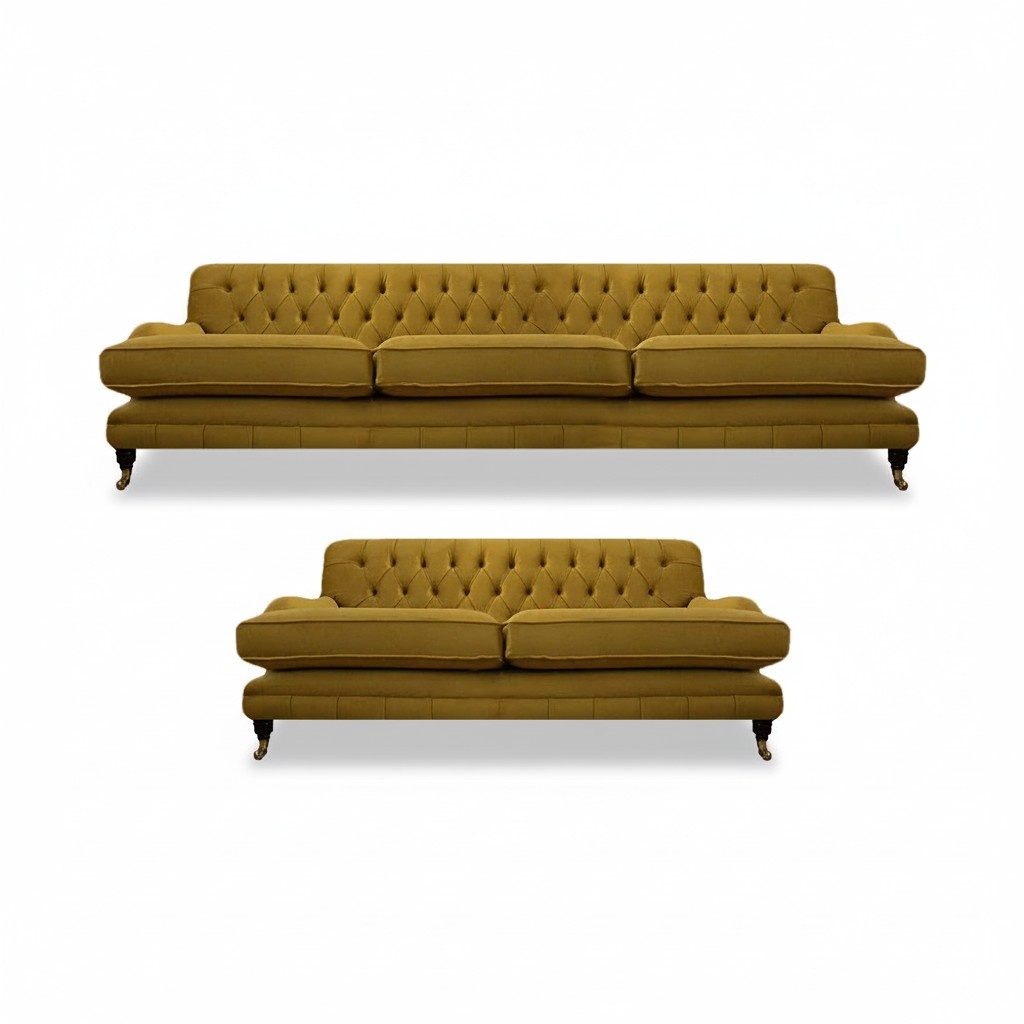 Wohnzimmer Sofa Set 2x Sofas Modern Design Polstermöbel Chesterfield
