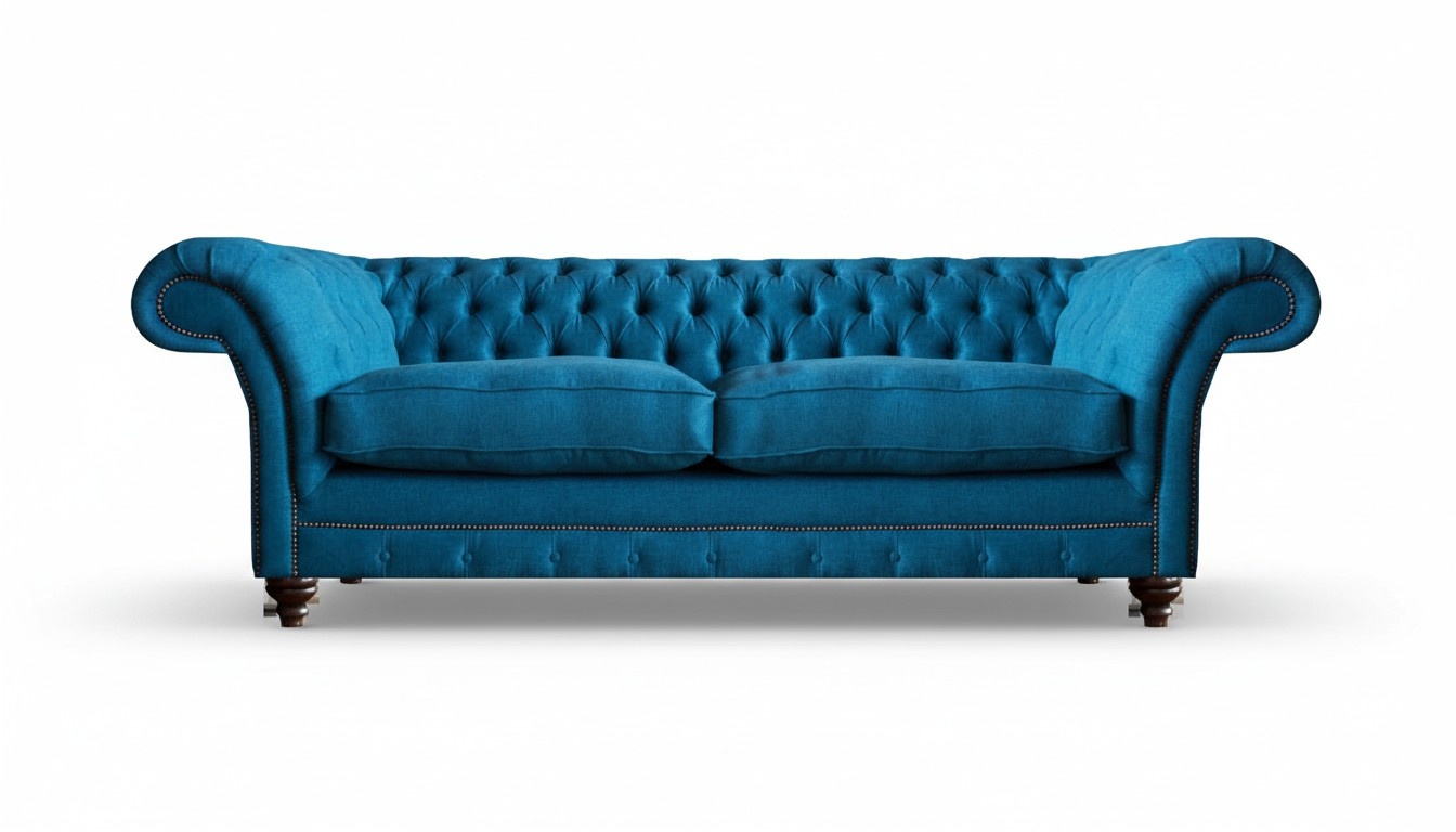 Wohnzimmer Textil Sofa zweisitzer Couch Einrichtung Sitz Möbel Chesterfield