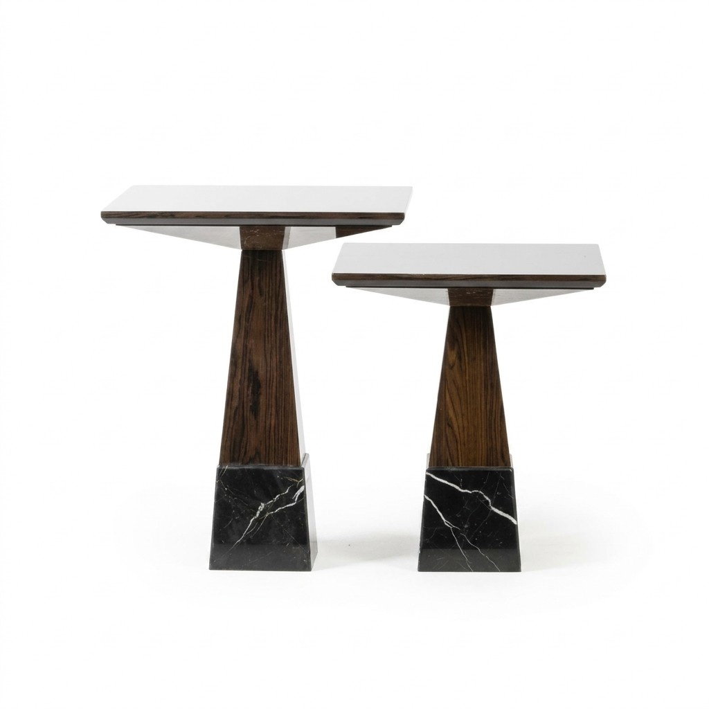 Wohnzimmer Tische Set 2x Beisteltisch Design Kaffeetisch Holz Einrichtung