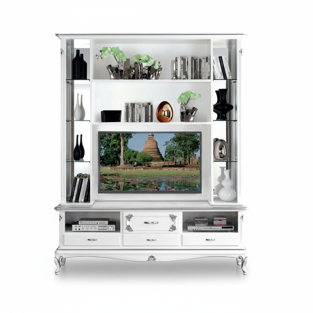 Wohnzimmer Wandregal TV Schrank Wandschränke Regal Holz Wohnzimmer Möbel Neu