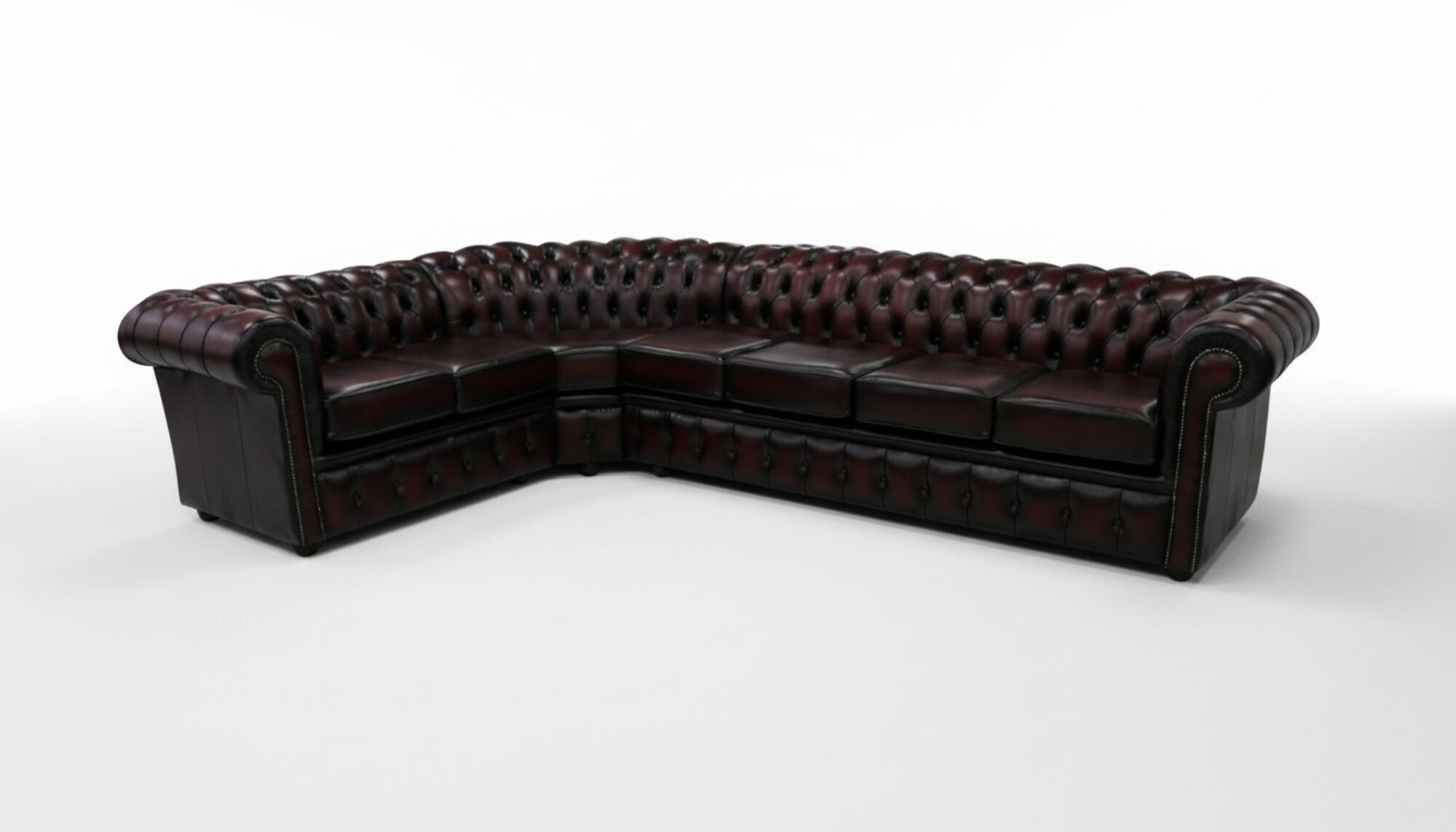 XXL Big Sofa Couch Chesterfield L Form Polster Ledersofa Sofas