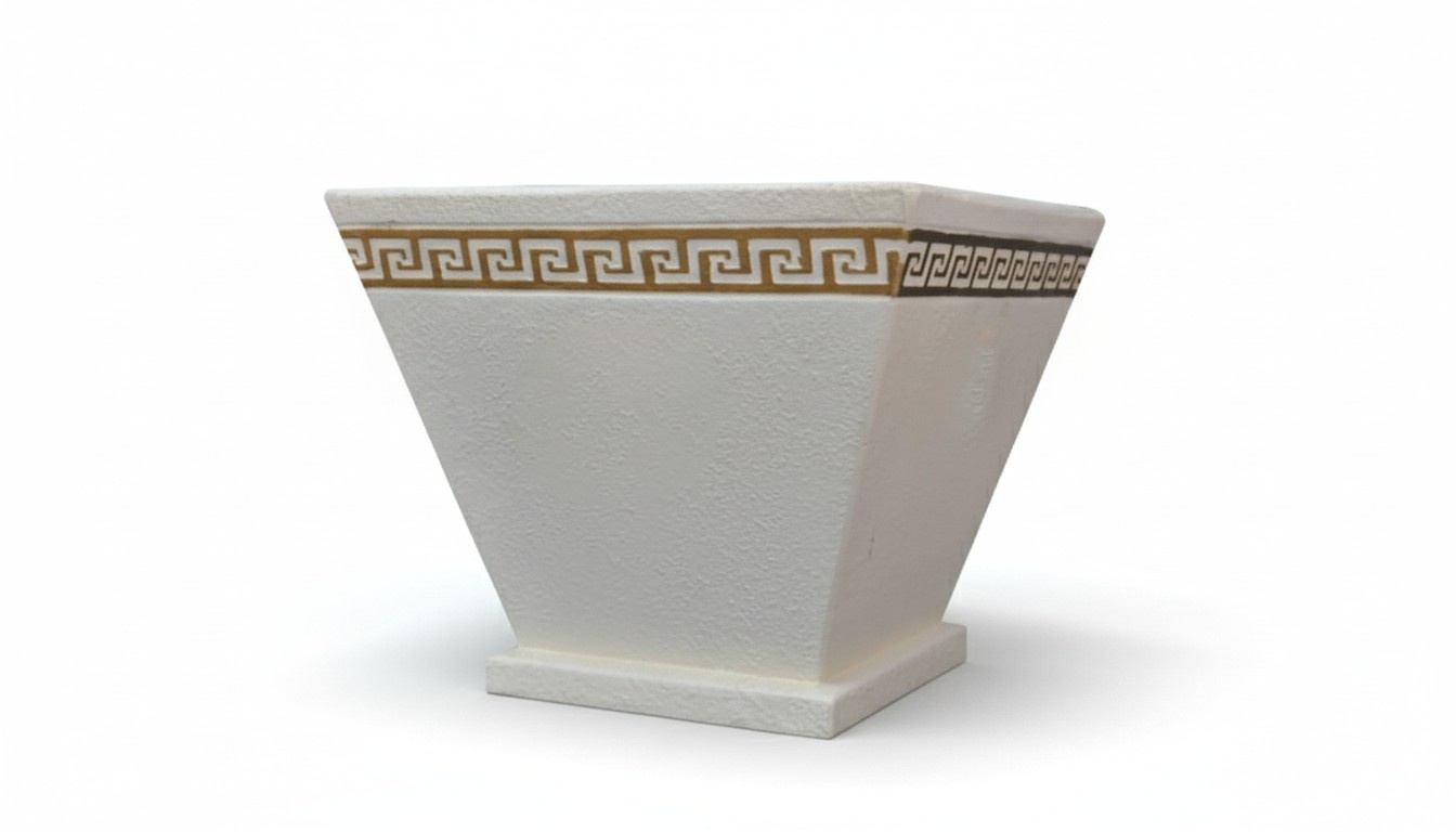XXL Big Vase Design Medusa Antik Stil Blumen Weiß Vasen Schale Dekorative