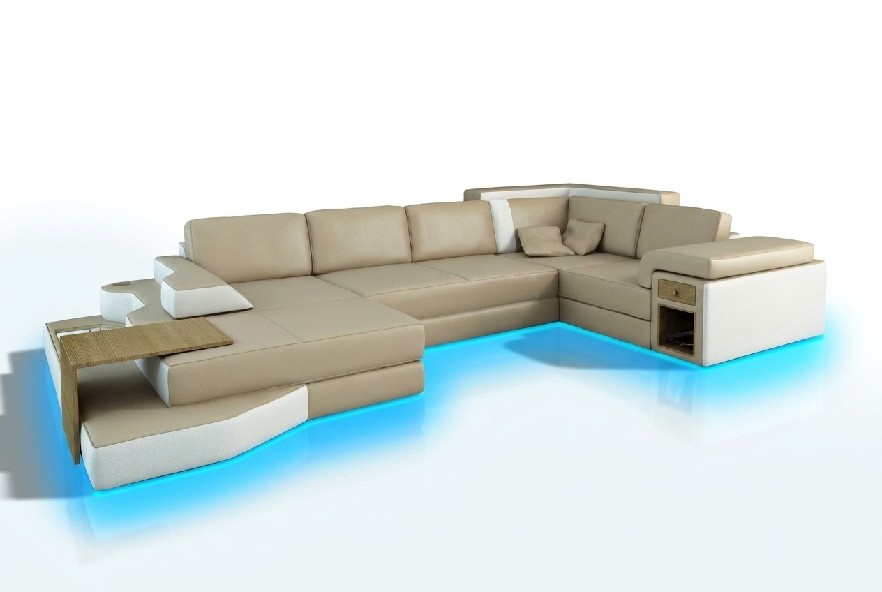 Desing Ecksofa Sofa Couch Eckgarnitur Leder Eck L Form Wohnlandschaft Polster