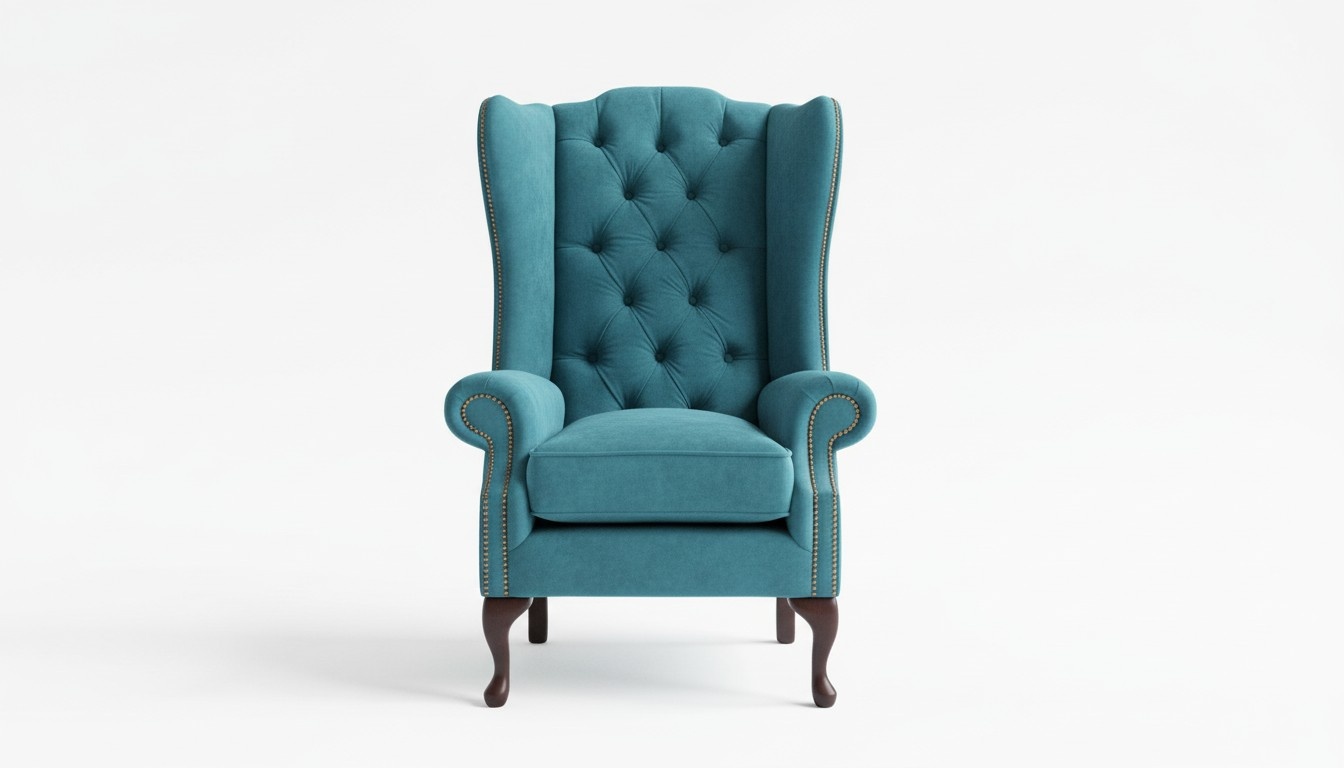 XXL Ohrensessel Sessel Samt Edler Luxus Relax Lounge chesterfield 1 Sitzer club