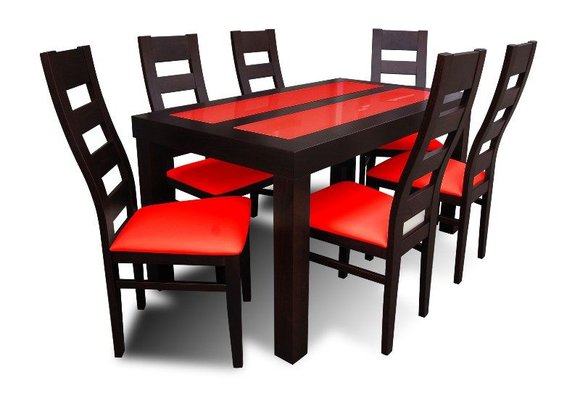 Essgruppe Esstisch Tisch mit 6 x Stühlen Model Z32