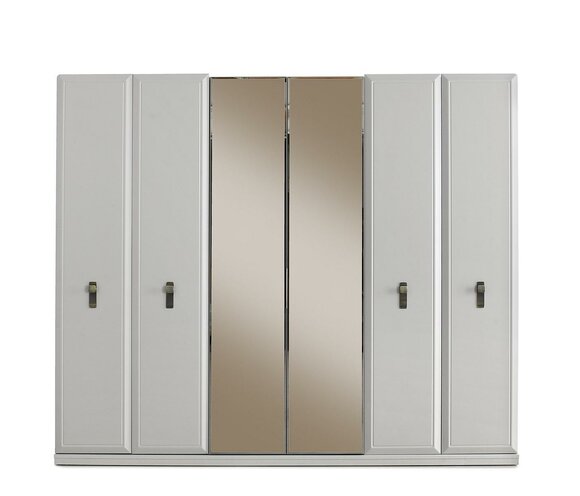 Weißer Kleiderschrank 4-türiger Holzschrank Designer Schlafzimmer Möbel