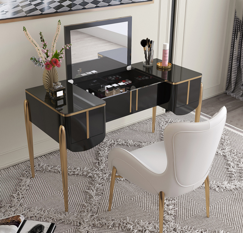 Modern Schminktisch Spiegel Luxus Konsole Kommode Schlafzimmer Neu