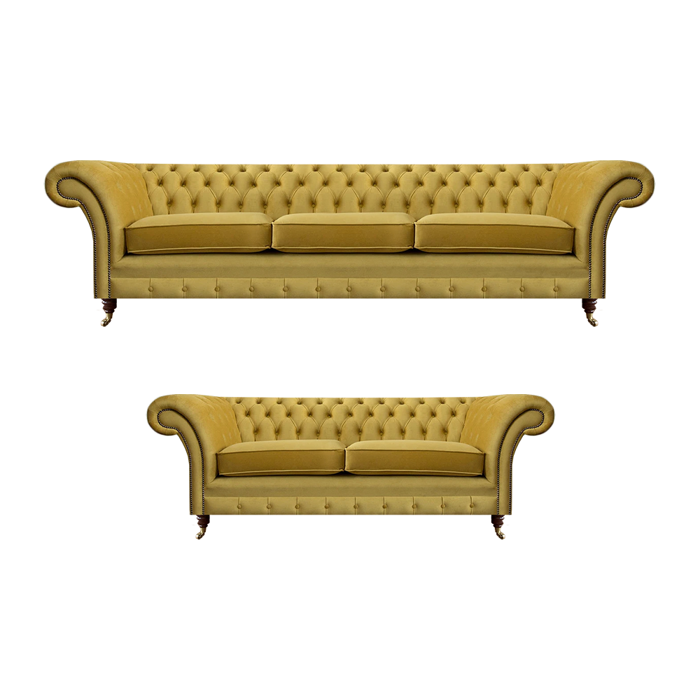 Luxus Komplett Sofas Dreisitzer mit Zweisitzer Couch Wohnzimmer Polstermöbel