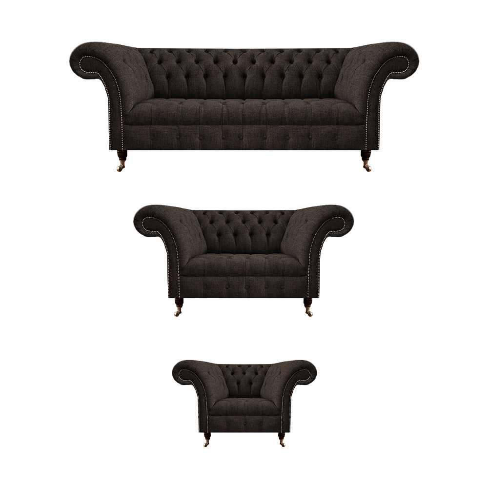 Luxus Komplett Designer Einrichtung Polstermöbel Set 3tlg Sofas Couch