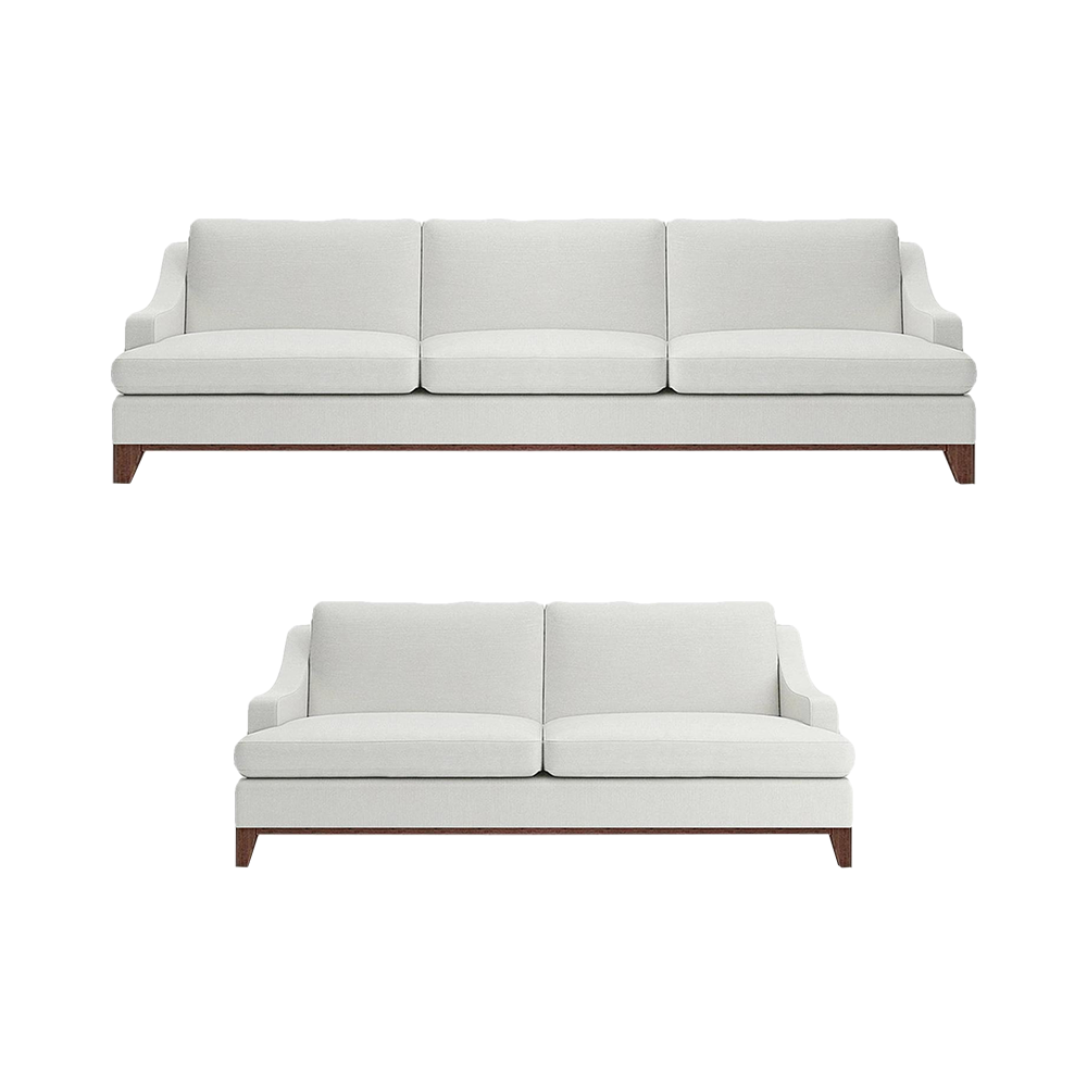 Wohnzimmer Sofa Zweisitzer mit Dreisitze Couch Weiß Komplett Einrichtung Neu