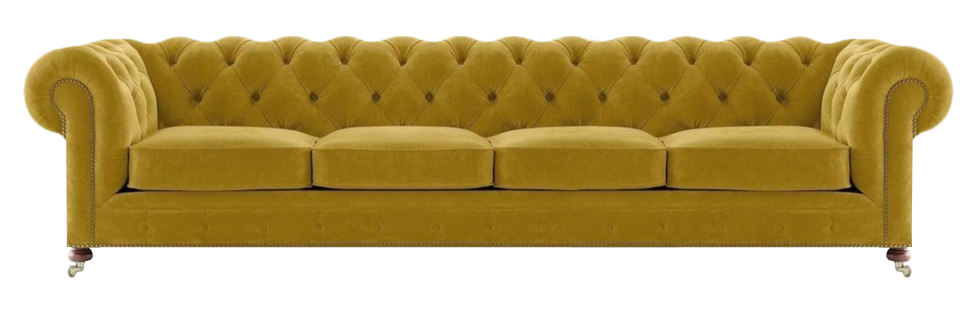 Wohnzimmer Luxus Viersitzer Sofa Couch Modern Chesterfield Textil Möbel