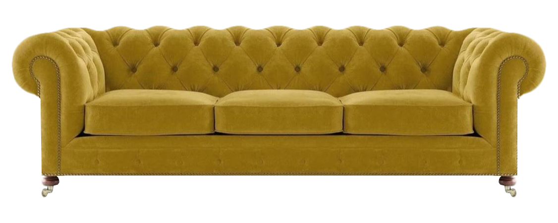 Chesterfield Design Luxus Polster Sofa Couch Sitz Dreisitze Textil Wohnzimmer