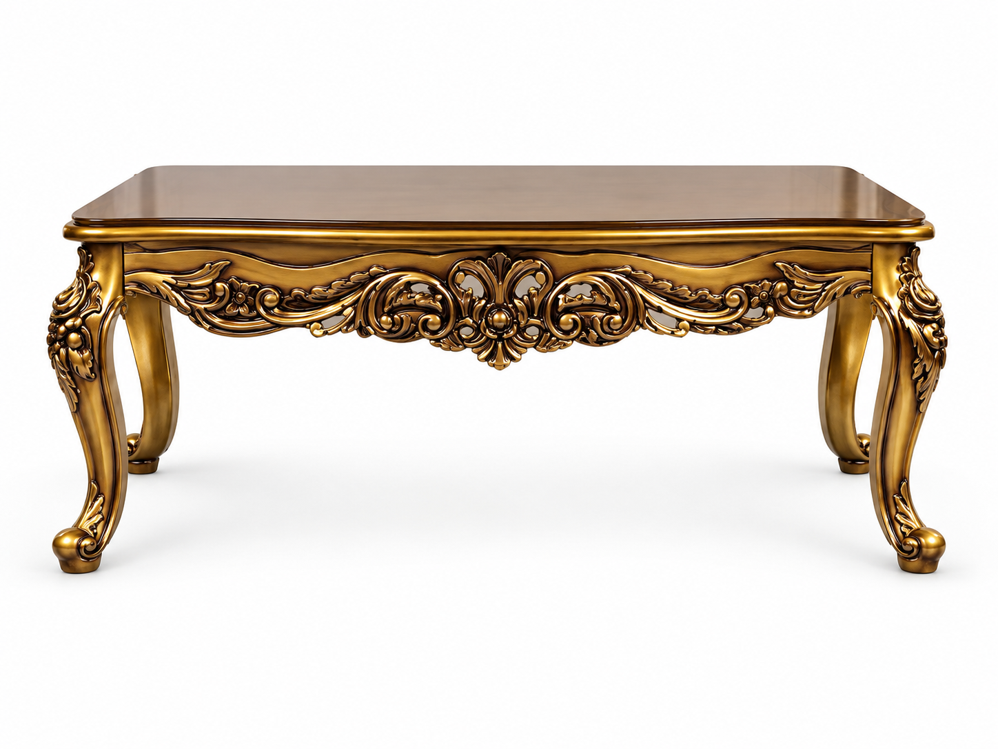 Couchtisch Eleganter Beistelltisch aus Holz im Barockstil Sofort