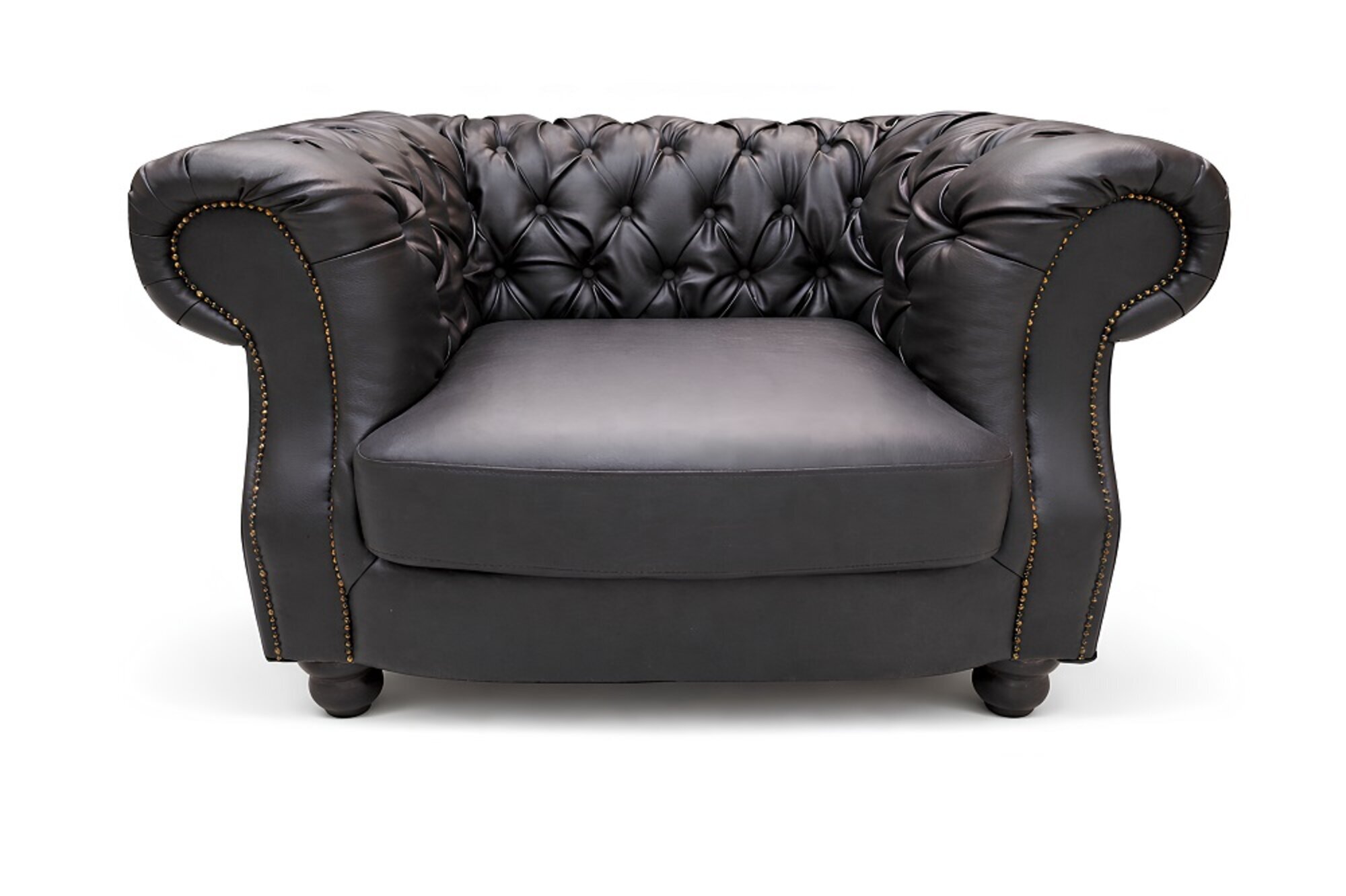 Design Schwarz Sessel Couch Polster Luxus Halbleder Couchen Sofort