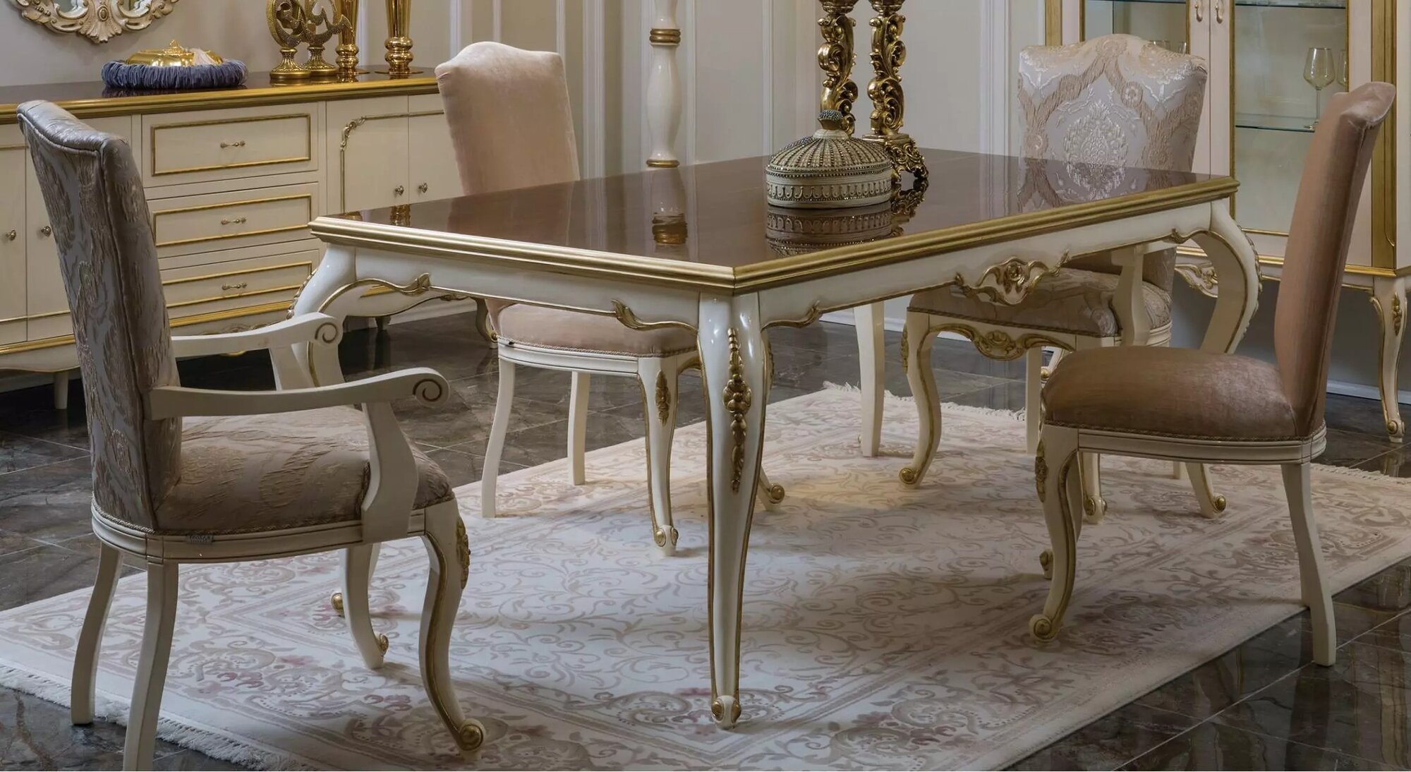 Esszimmer Esstisch Stuhl Set Gruppe Garnitur Tisch Tische Garnitur 5tlg.
