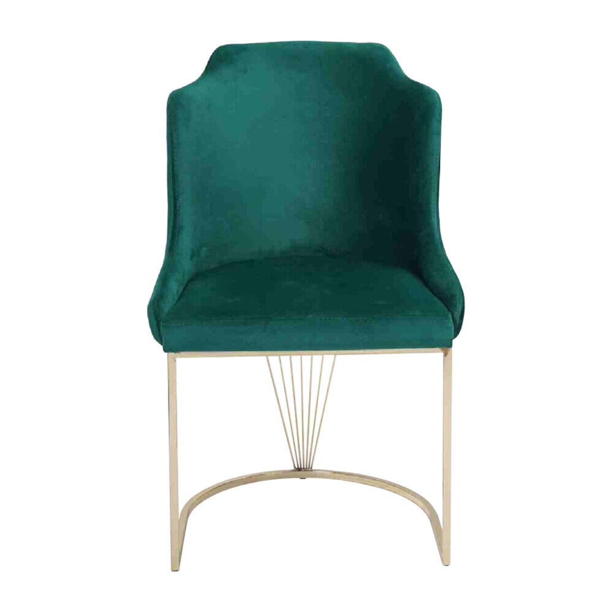 Designer Grüner Esszimmerstuhl Luxus Einsitzer Moderne Esszimmer