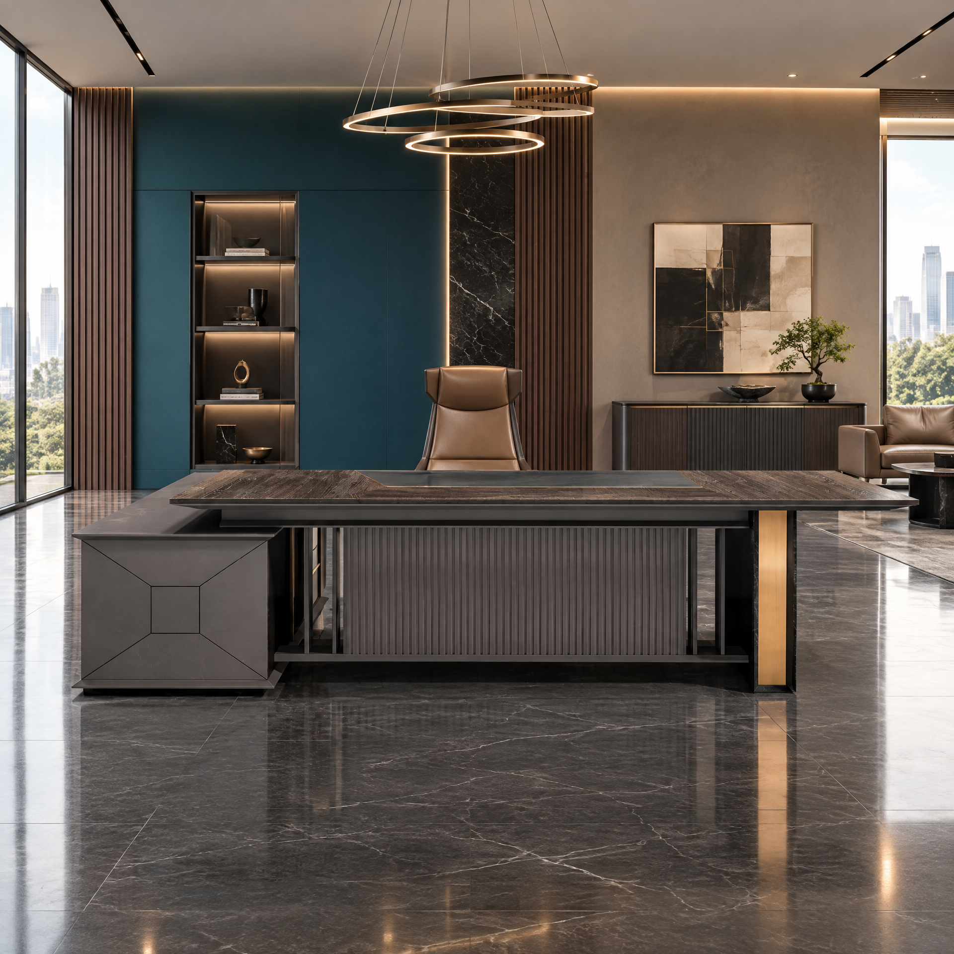 Eckschreibtisch Büro Einrichtung Chef Zimmer Möbel Design Schreibtische Sofort