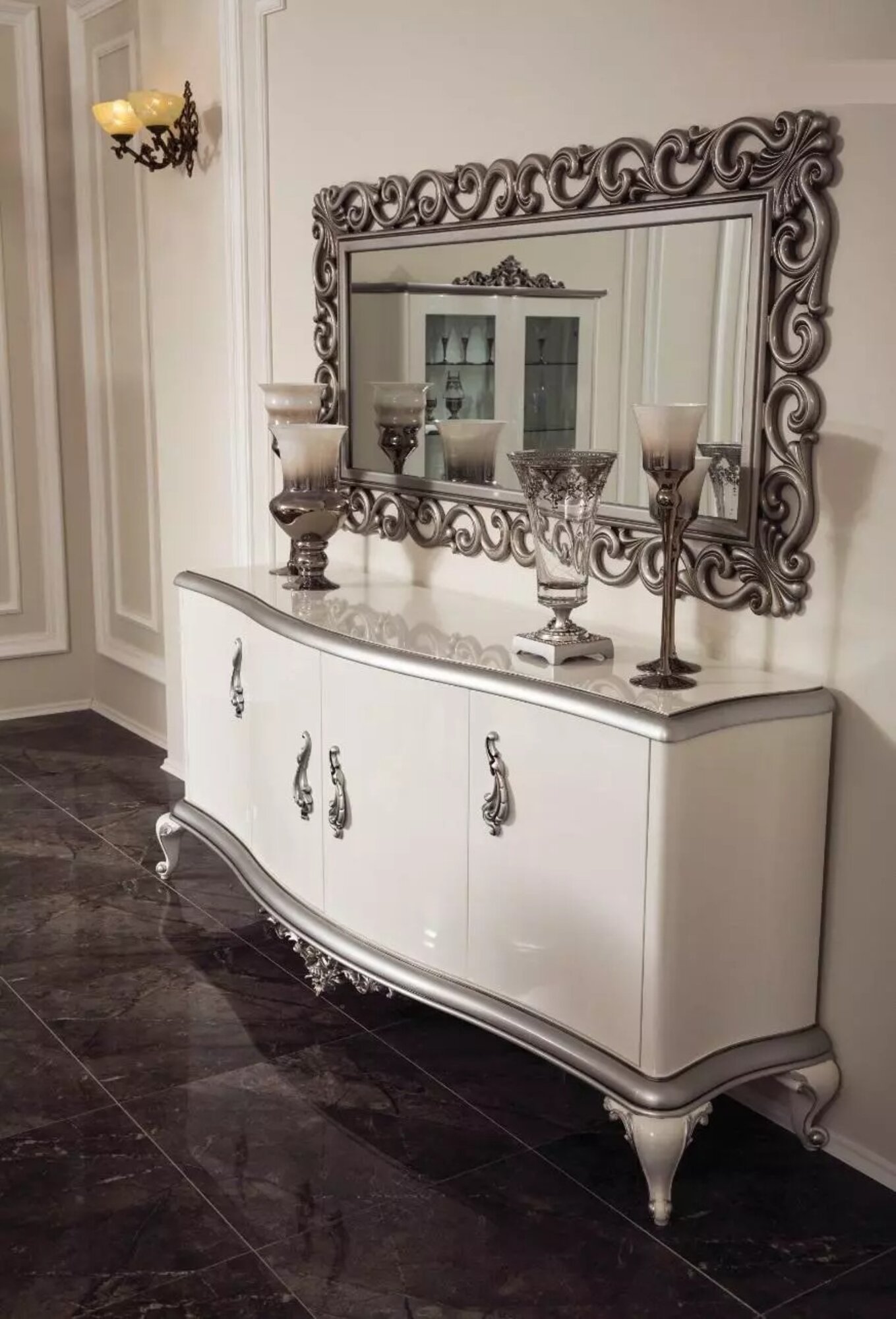 Französische Kommode Anrichte Kommoden Konsole Sideboard Holz Spiegel