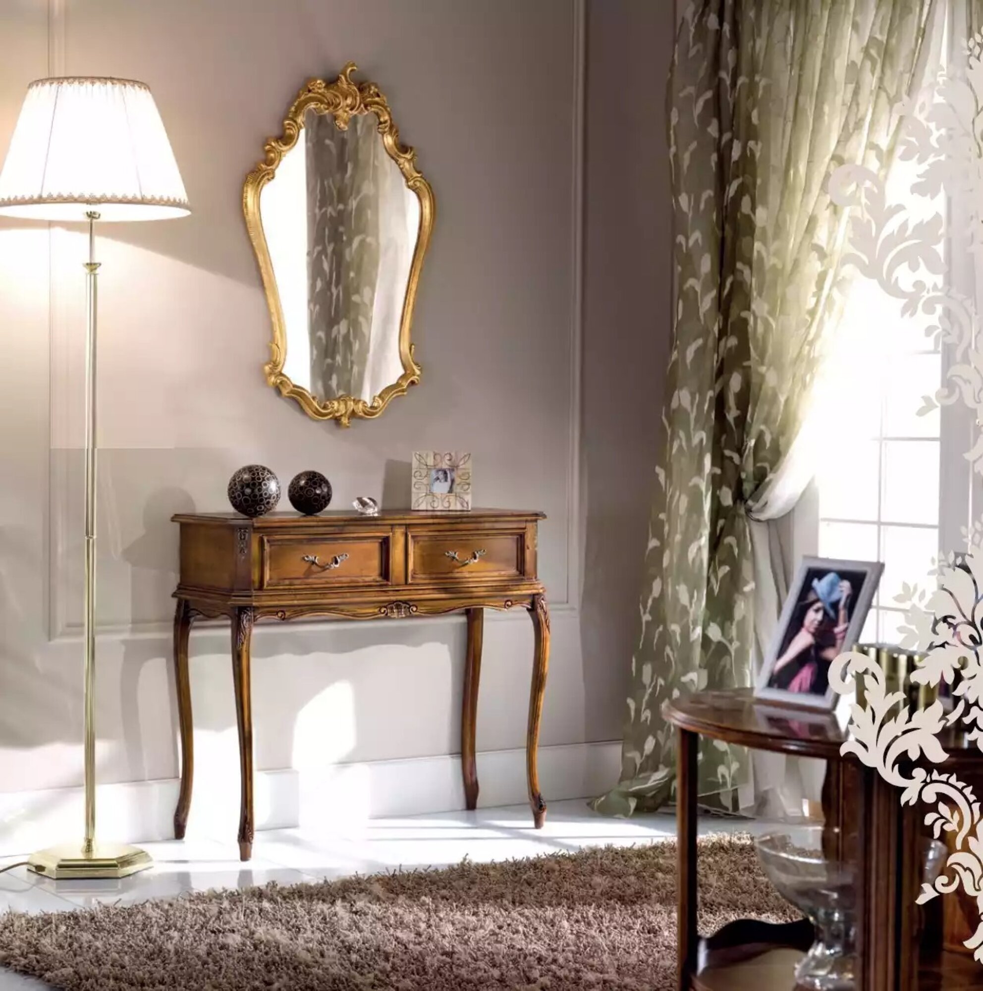 Klassischer Konsolentisch Moderne Holzmöbel Braun Schlafzimmer Möbel