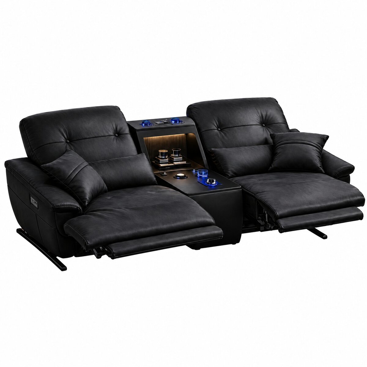 Relax Sofa Multimedia Couch Entertainment Ledersofa Heimkino Verstellbar