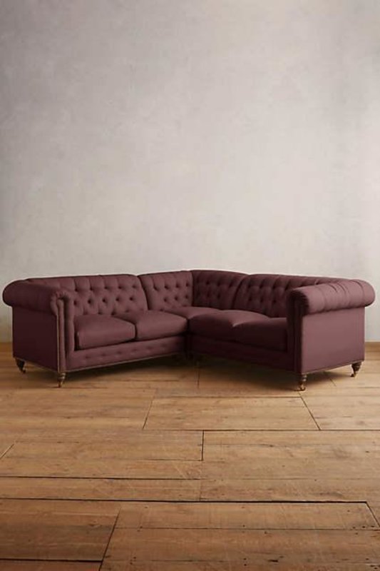 Chesterfield Ecksofa Sofa Couch Garnitur Sitz Textil 2-E-2 Polster Ecke
