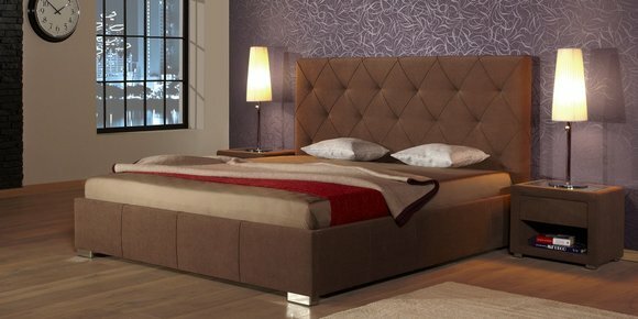 Designer Bett Schlafzimmer Polster Doppelbett Betten Ehebett Lederbett