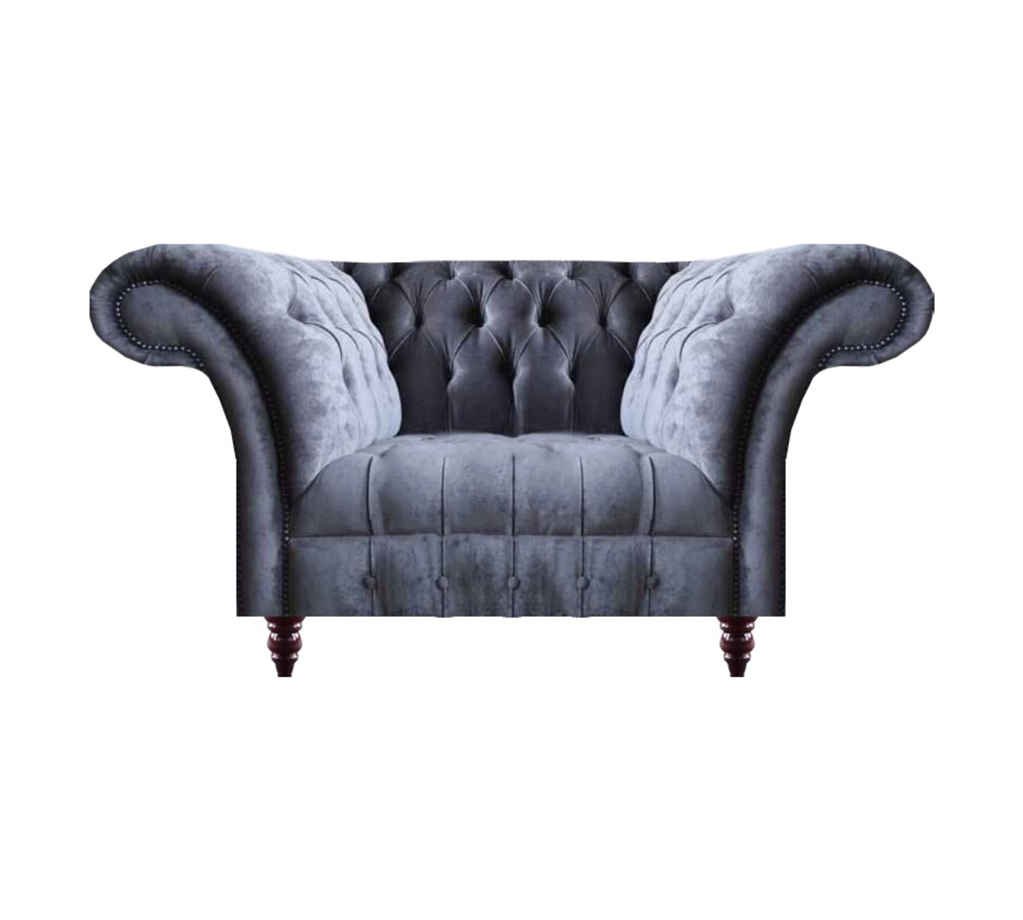 Moderne Graue Wohnzimmer Couch Designer Zweisitzer 2-Sitzer Textilsofas