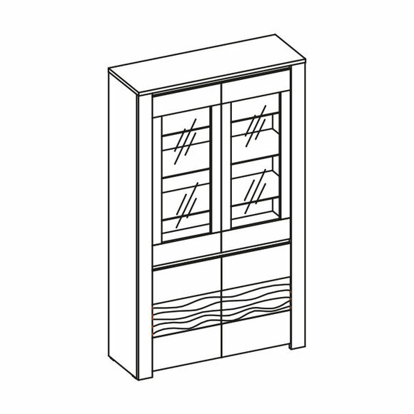 Klassische Vitrine Kommoden Vitrinen Vitrinenschrank Schrank Bücher