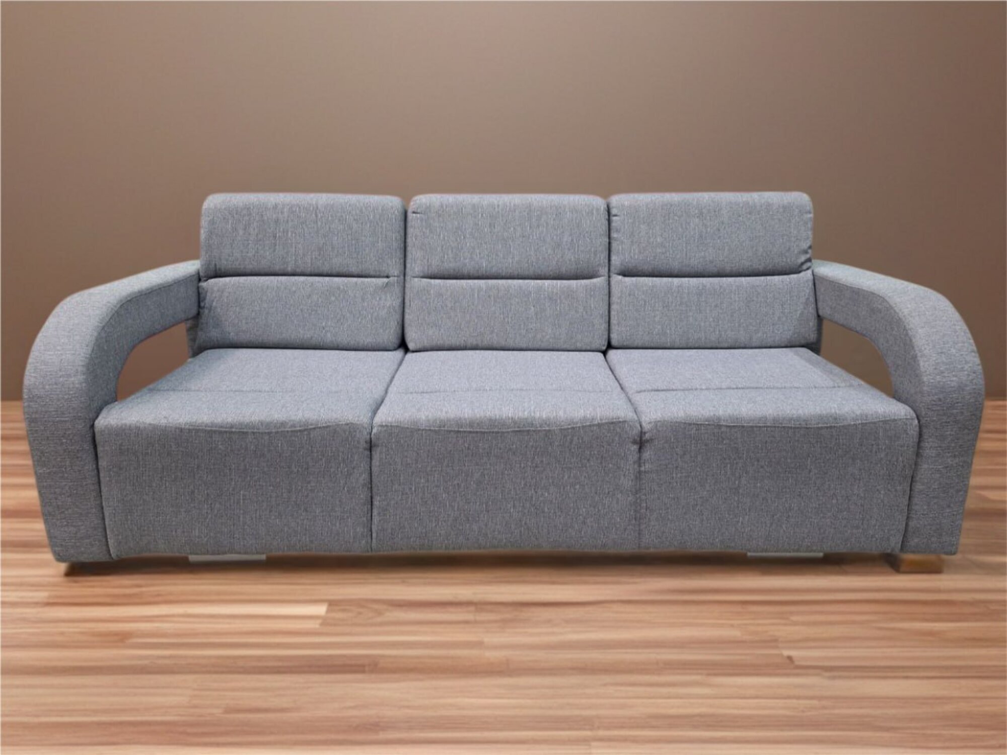 Elegante graue 3-Sitzer Couch Perfekt für Wohnzimmer und Büroräume Sofort
