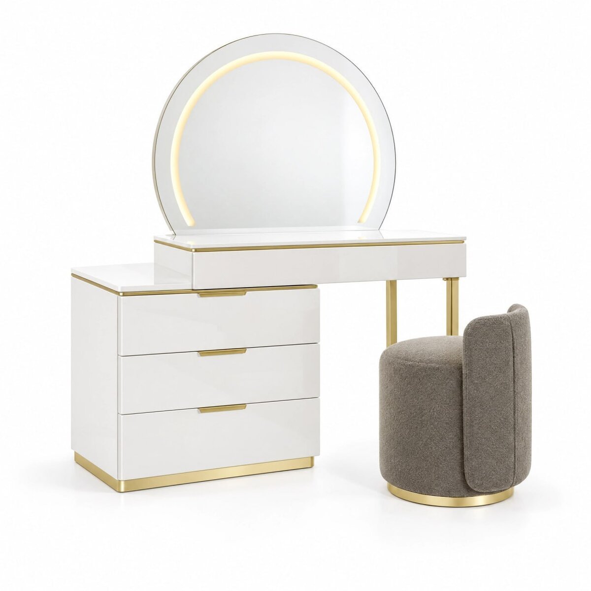 Schminktisch Set Konsole Spiegel Schlafzimmer Möbel Design Hocker Set Neu