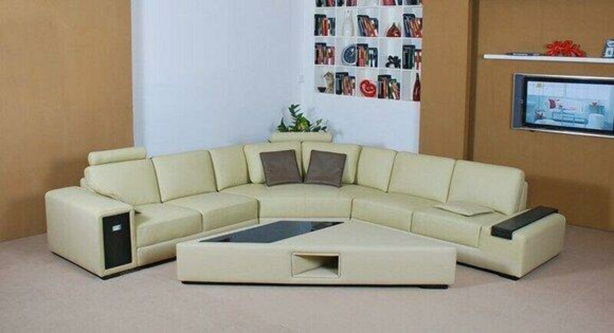 Designer Sofa Couch Ecksofa mit Hocker Garnitur Polster Wohnlandschaft