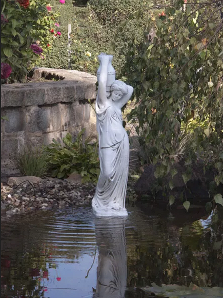 figur "Frau Fontäne" 92cm Teichfigur Menschen Steinguss Garten Deko