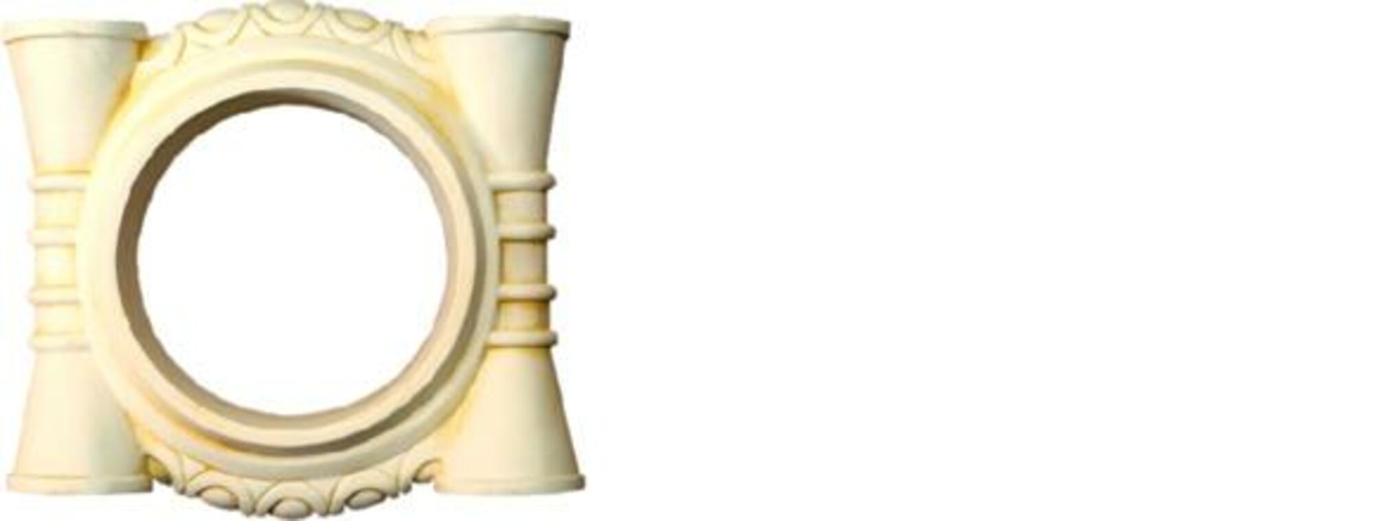 Säulen Fuß Umrandung Stand Fuß Rund Runder Neu Dekorative Stütze für Säule