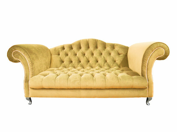 Chesterfield Sofa Polster Designer Couchen Sofas Garnitur Hellbeige SLIII