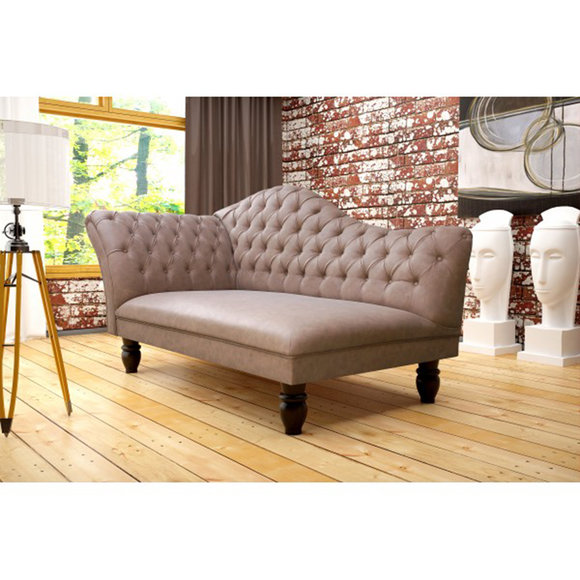Chaiselongues Chesterfield Liege Ottomane Chaise Sofa Couch Neu