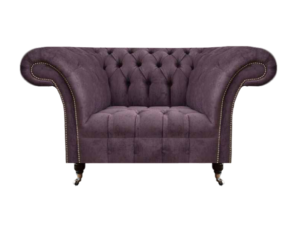 Eleganter Chesterfield Lila Einsitzer Wohnzimmer Sitzmöbel Edler Sessel