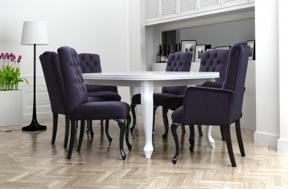 6x Chesterfield Stühle Stuhl Set Polster Garnitur Küchen Wohnzimmer