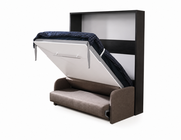 Schrank Bett mit Sofa Polster Wand Schränke Schlaf Bett klapp Möbel + Couch Neu